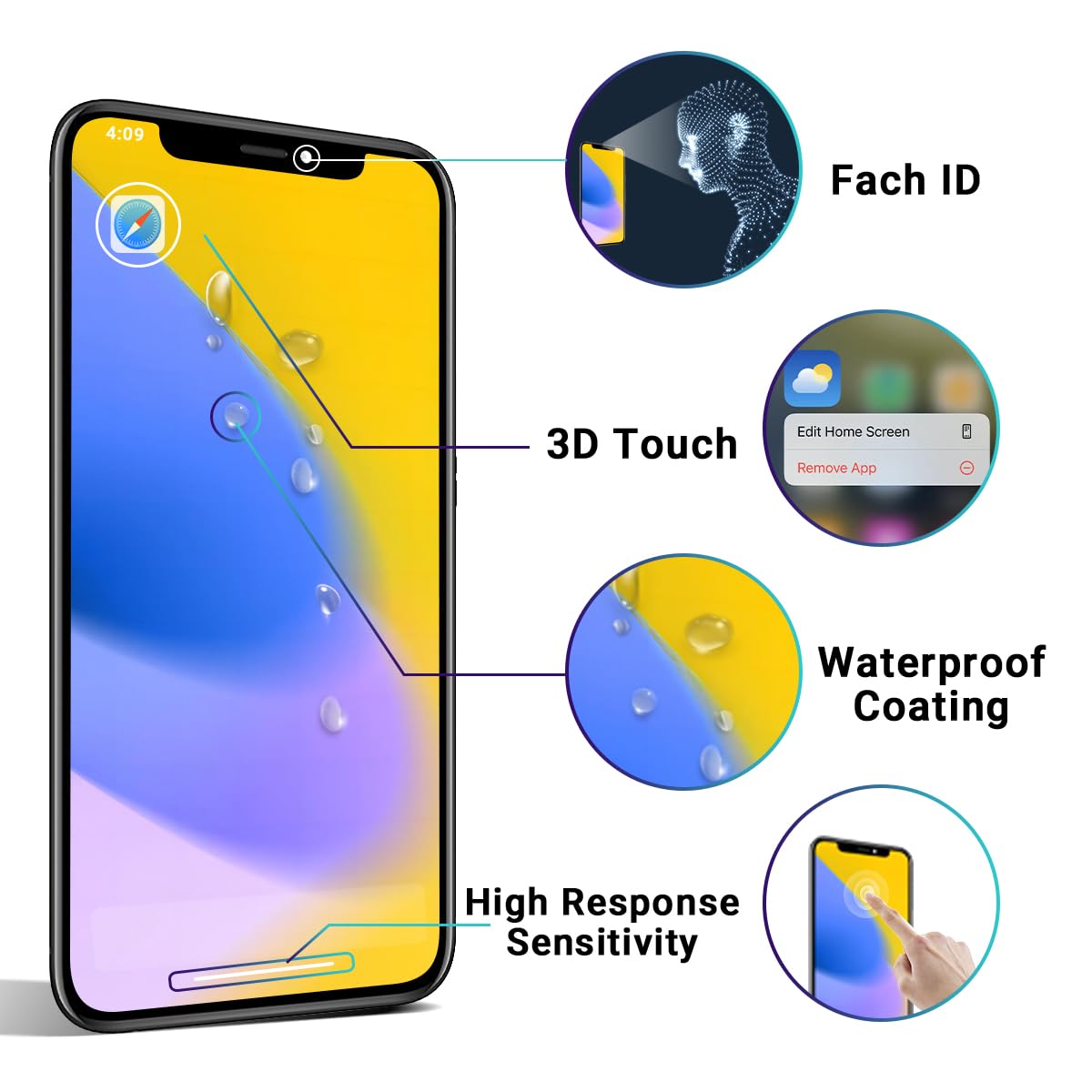 For Iphone 11 Pro Screen Replacement, 3D Touch & Lcd Display Digitizer Assembly Screen,Compatible With A2160, A2217, A2215, With