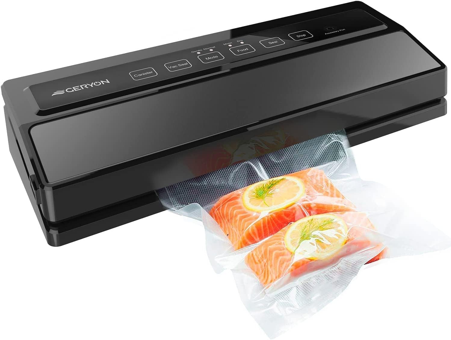 Geryon Vacuum Sealer Machine, Food Vacuum Sealer With Powerful Suction | Slim Design | Easy To Use | Led Indicator Lights For So
