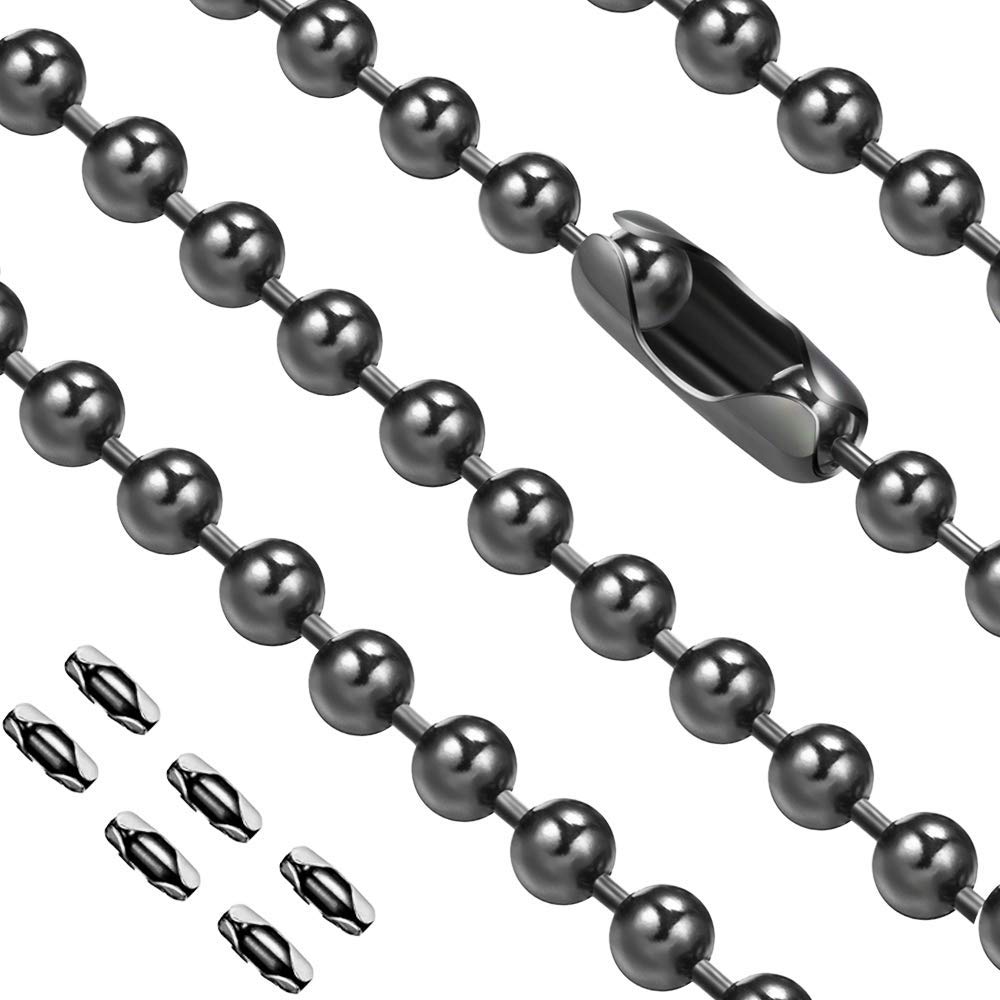 Vinaco Pull Chain Extension, 2 Pack 36'' Stainless Steel Ceiling Fan Pull Chain, Strong Bearing & Rustproof, 6 Size Light Chain