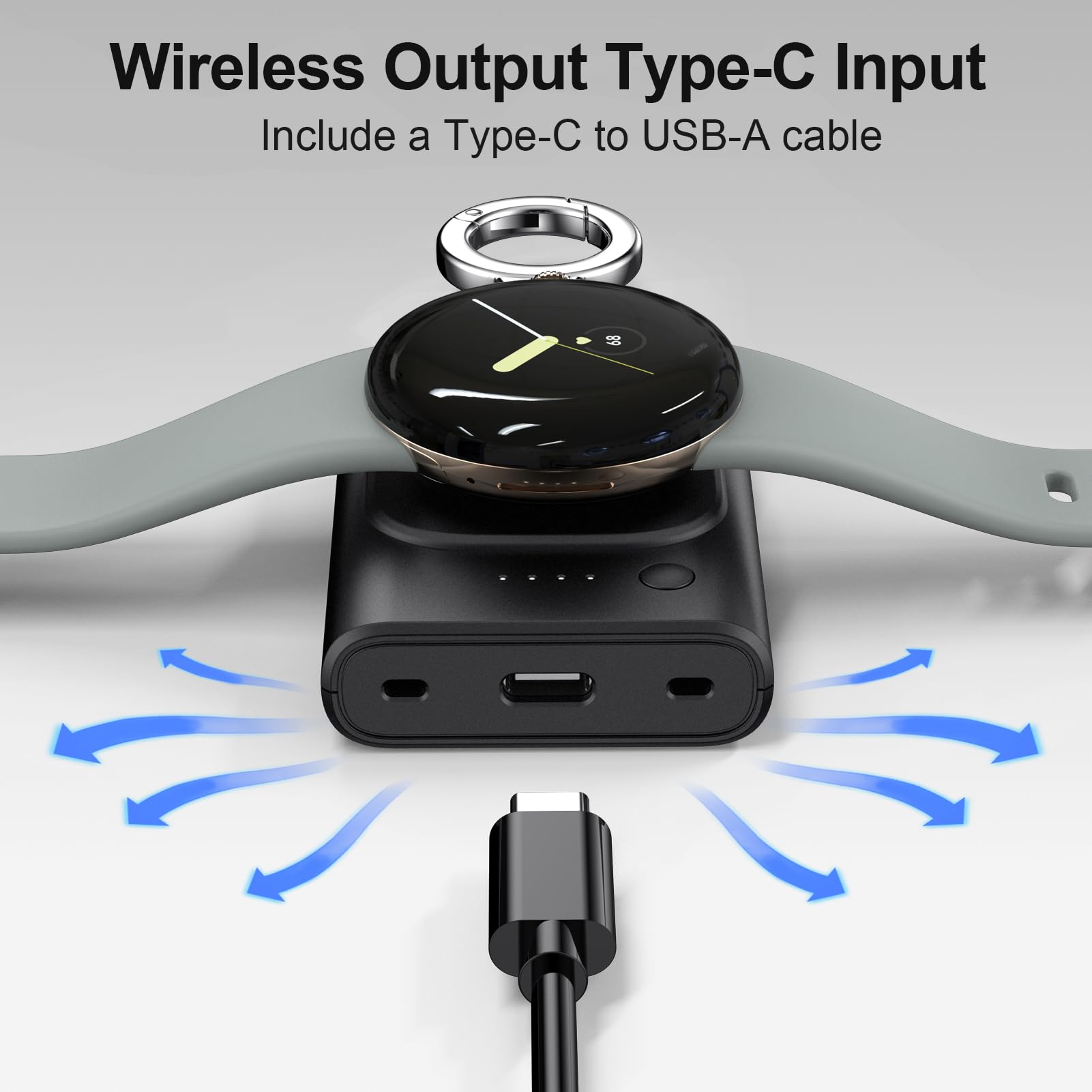 For Pixel Watch Charger, 1800Mah Portable Watch Charger For Google Pixel Watch 1 (Not For Pixel Watch 3/2), Google Pixel Watch C