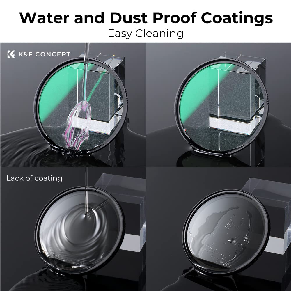 K&F Concept 49mm Shimmer Diffusion 1 Filter Glimmer Glass Effect for Camera Lens Nano-X Optical Glass