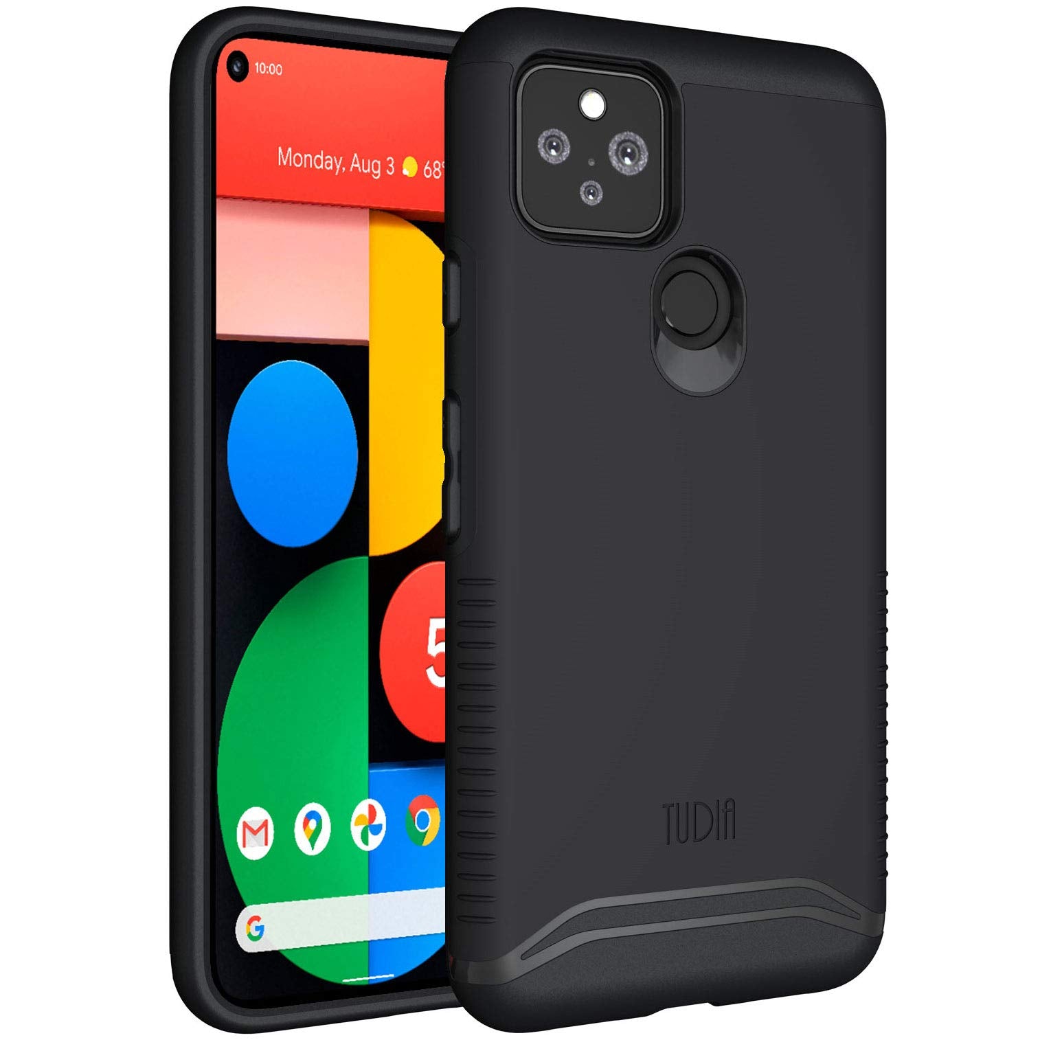 TUDIA DualShield Designed for Pixel 5 Case (2020), [Merge] Shockproof Dual Layer Military Grade Drop Protection Slim Protective 