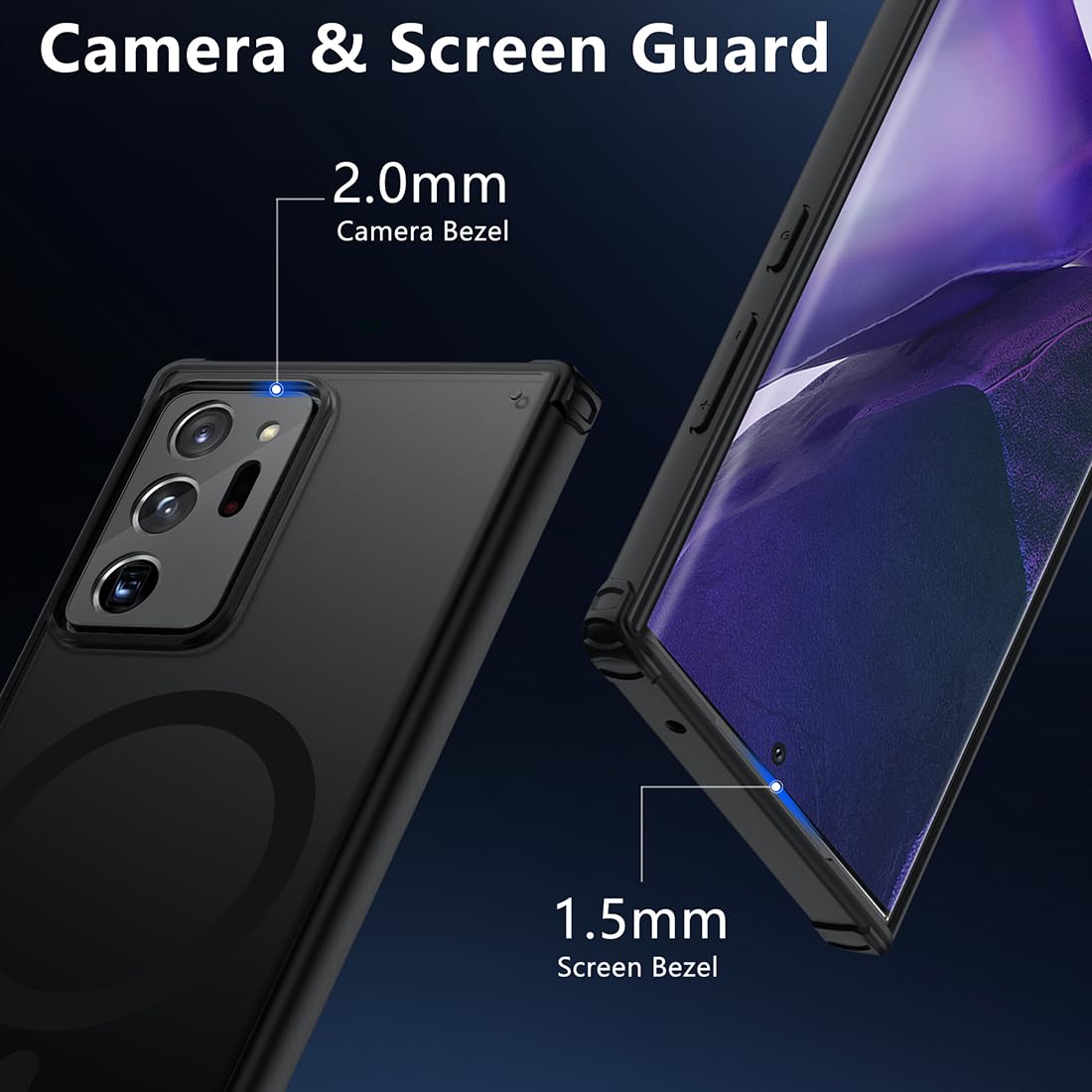 Tianniuke Magnetic Case For Samsung Galaxy Note 20 Ultra, Translucent Matte Anti Fingerprint,Compatible With Magsafe,Adjustable