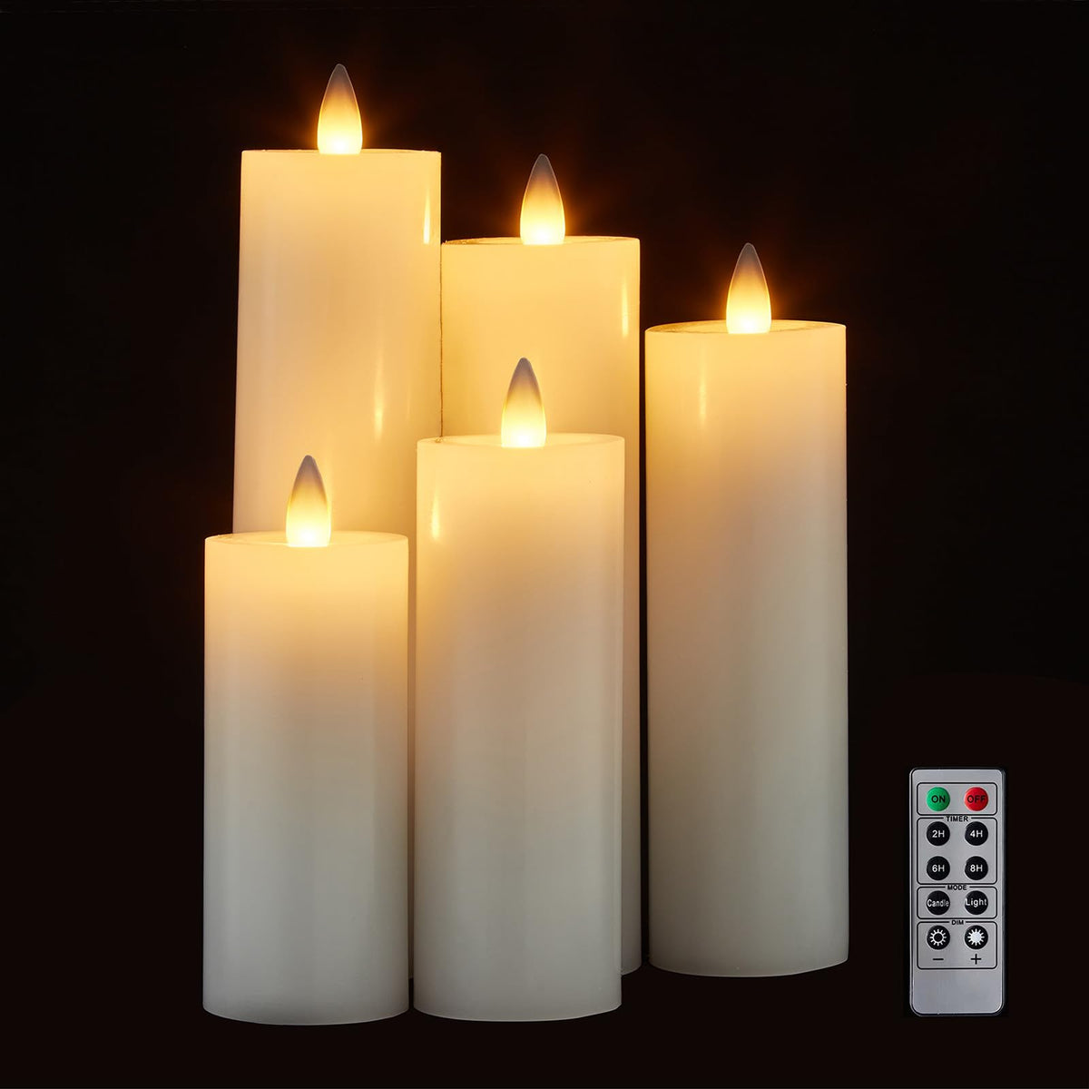 Cozierglow Flameless Votive Candles Flickering With Remote Timer, Battery Led Candles Up To 400Hours, 3D Moving Flame Wax Candle