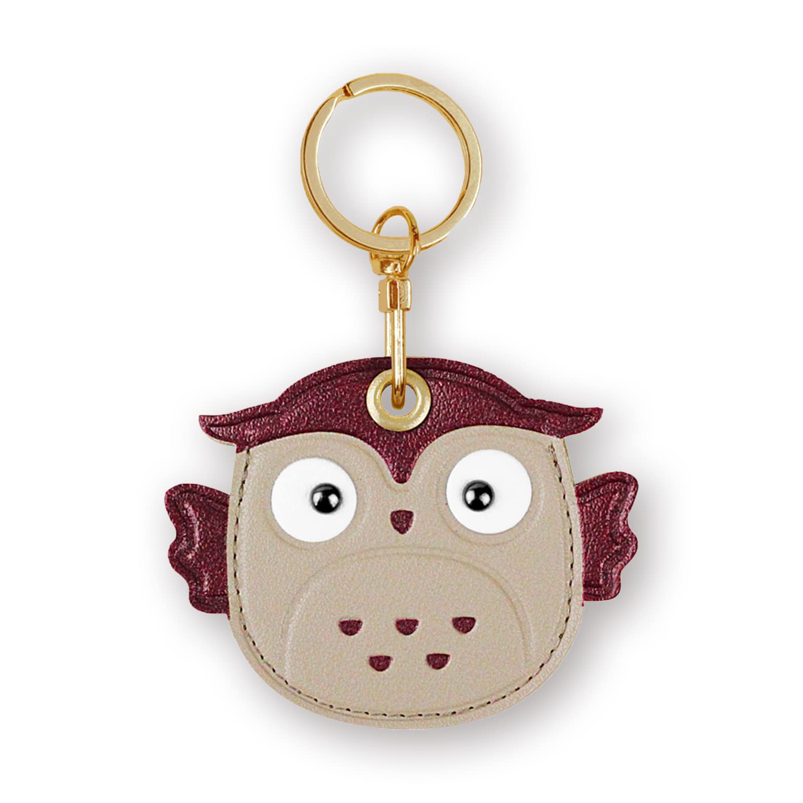 Leather Keychain Case Holder Compatible With Apple Airtag, Gps Airtag Keychain Finder Tracker With Key Ring, Anti Scratch Protec