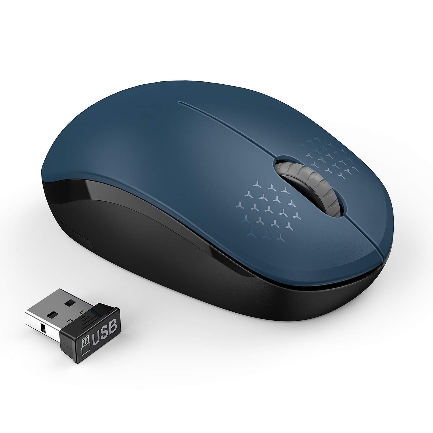 Seenda Wireless Mouse, 2.4G Noiseless Mouse With Usb Receiver Portable Computer Mice For Pc, Tablet, Laptop, Notebook   Blue & B