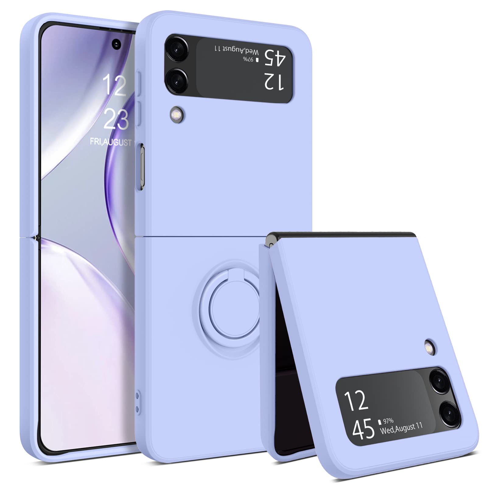 Gaobao For Samsung Galaxy Z Flip 3 5G Case, Galaxy Z Flip 3 5G Cover 6.7'', Silicone Soft Gel Rubber Bumper Shockproof Anti Scra