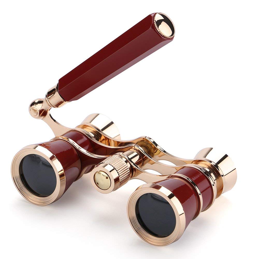 Aiscrofa Opera Glasses Binoculars 3X25,Mini Binocular Compact Lightweight,With Chain For Adults Kids Women In Musical Concert