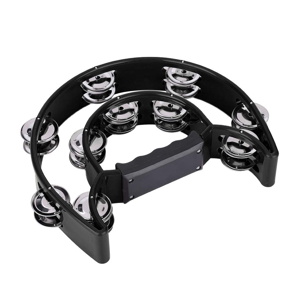 Ubersweet Percussion Tambourine, Children Tambourine, for Beginners for Student(Black) ||