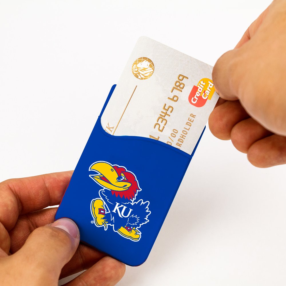 Guard Dog Silicone Credit Card Holder/Phone Wallet - Kansas Jayhawks