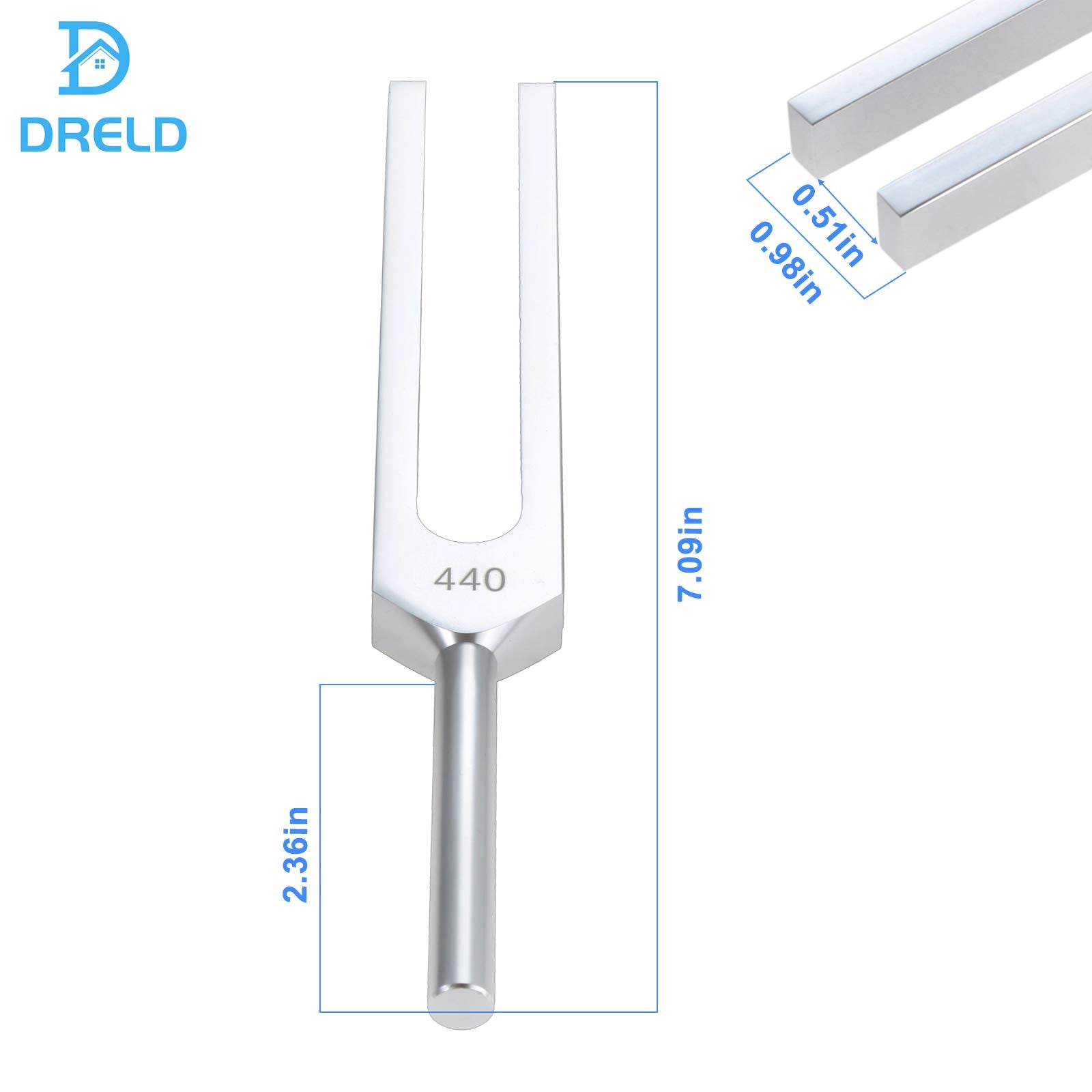 440 Hz Tuning Fork, A440Hz Tuning Fork With Silicone Hammer Bag For Violin Guitar Tuner Instrument, Dna Repair Healing, Sound Th