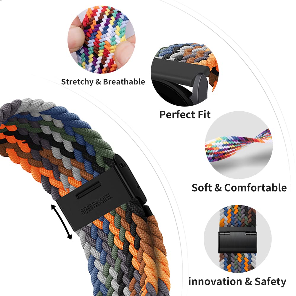 20Mm Sport Loop Band Compatible With Samsung Galaxy Watch 7 6 5 4 Band 40Mm 44Mm/Watch 5 Pro 45Mm/Galaxy Watch 4 6 Classic Band