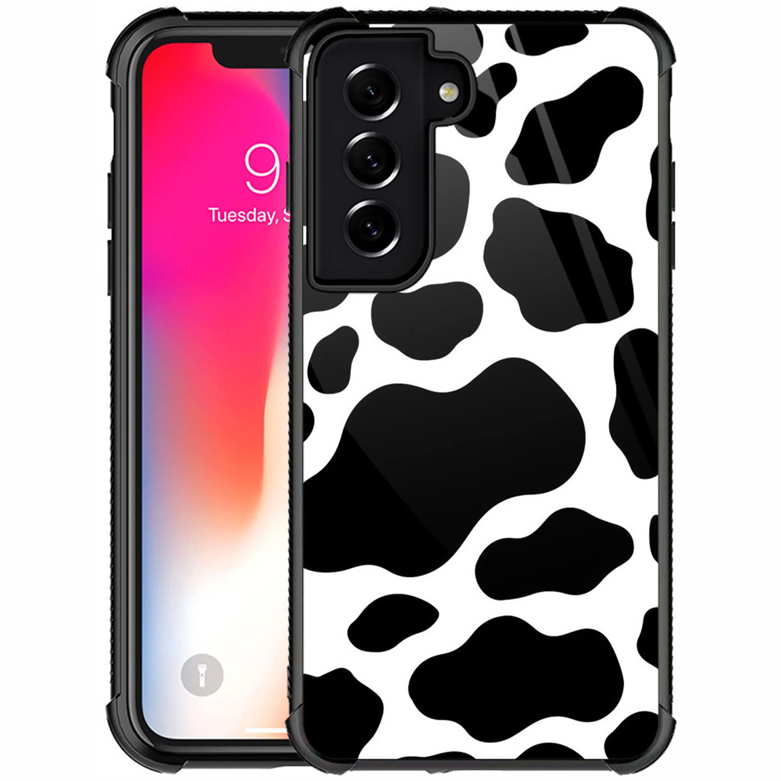 Goodsprout Compatible With Samsung Galaxy S21 Fe Case,Fantasy Cow Skin Amazing Pattern Design Shockproof Anti Scratch Hard Pc Ba