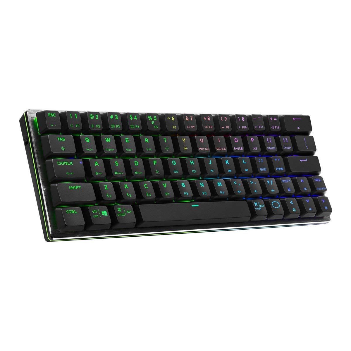 Cooler Master Sk622 60% Wireless Bluetooth Space Gray Mechanical Low Profile Gaming Keyboard, Tactile Brown Switches, Customizab