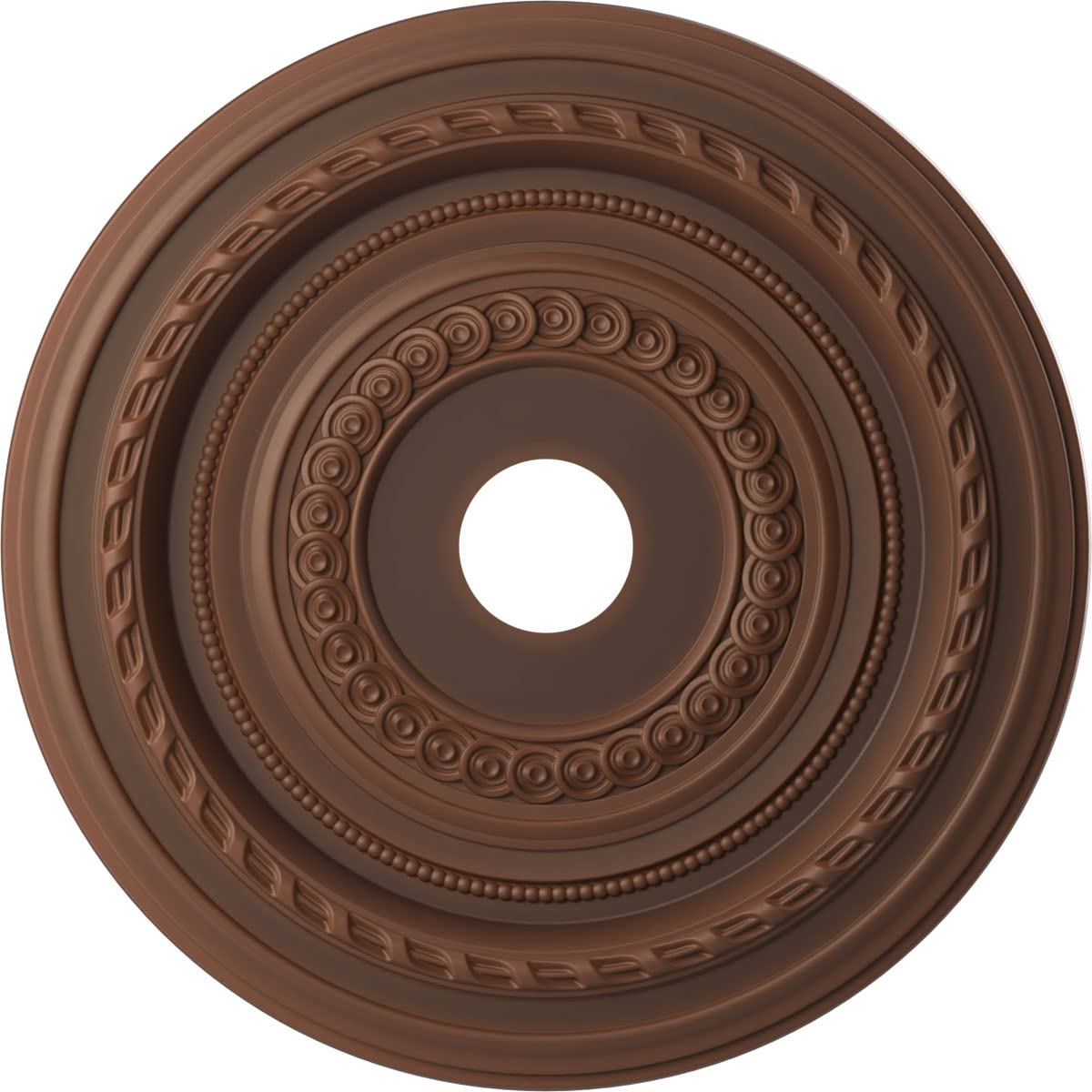 Ekena Millwork CMP22CODRU Cole Thermoformed PVC Ceiling Medallion (Fits Canopies up to 6), 22OD x 3 1/2ID x 1P, Universal Aged M