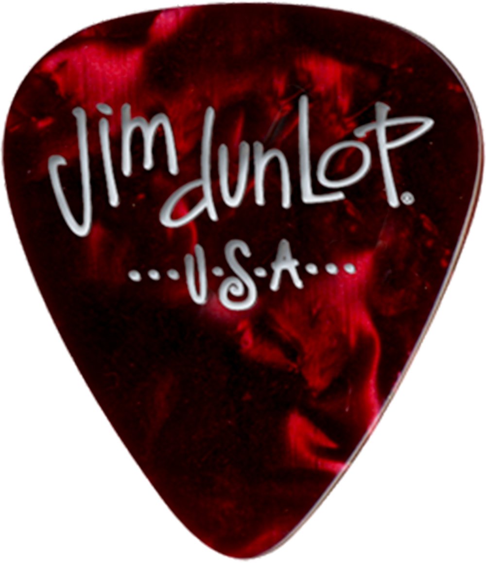 Dunlop Premium Celluloid Classic Guitar Picks 1 Dozen Red Pearloid Medium