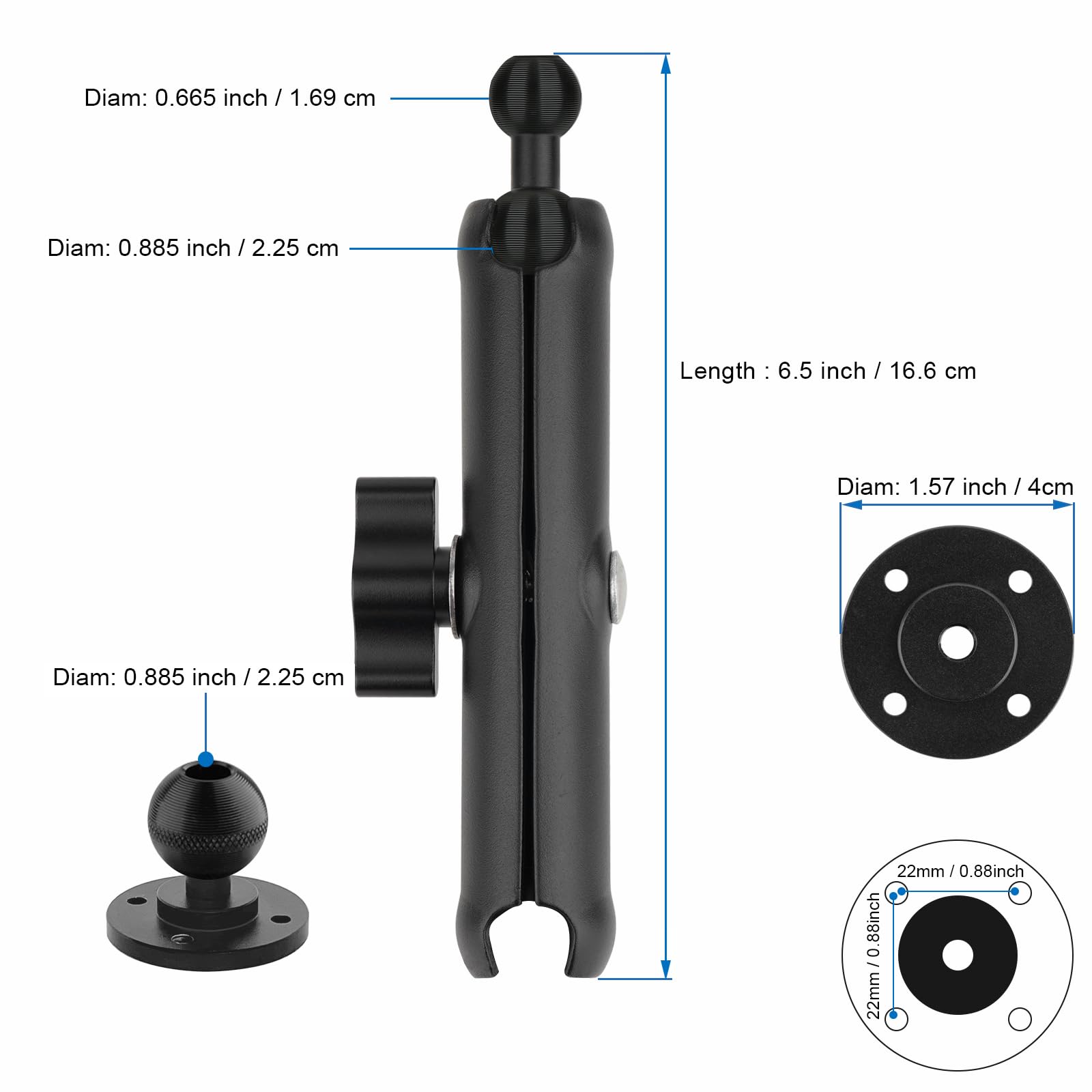 Mippko Wall Mount Phone Holder For Truck/Car/Boat/Wall/Desk,Compatible With 3.5~7.5 Inch Iphone/Nexus/Htc/Lg/Huawei/Smart Phones