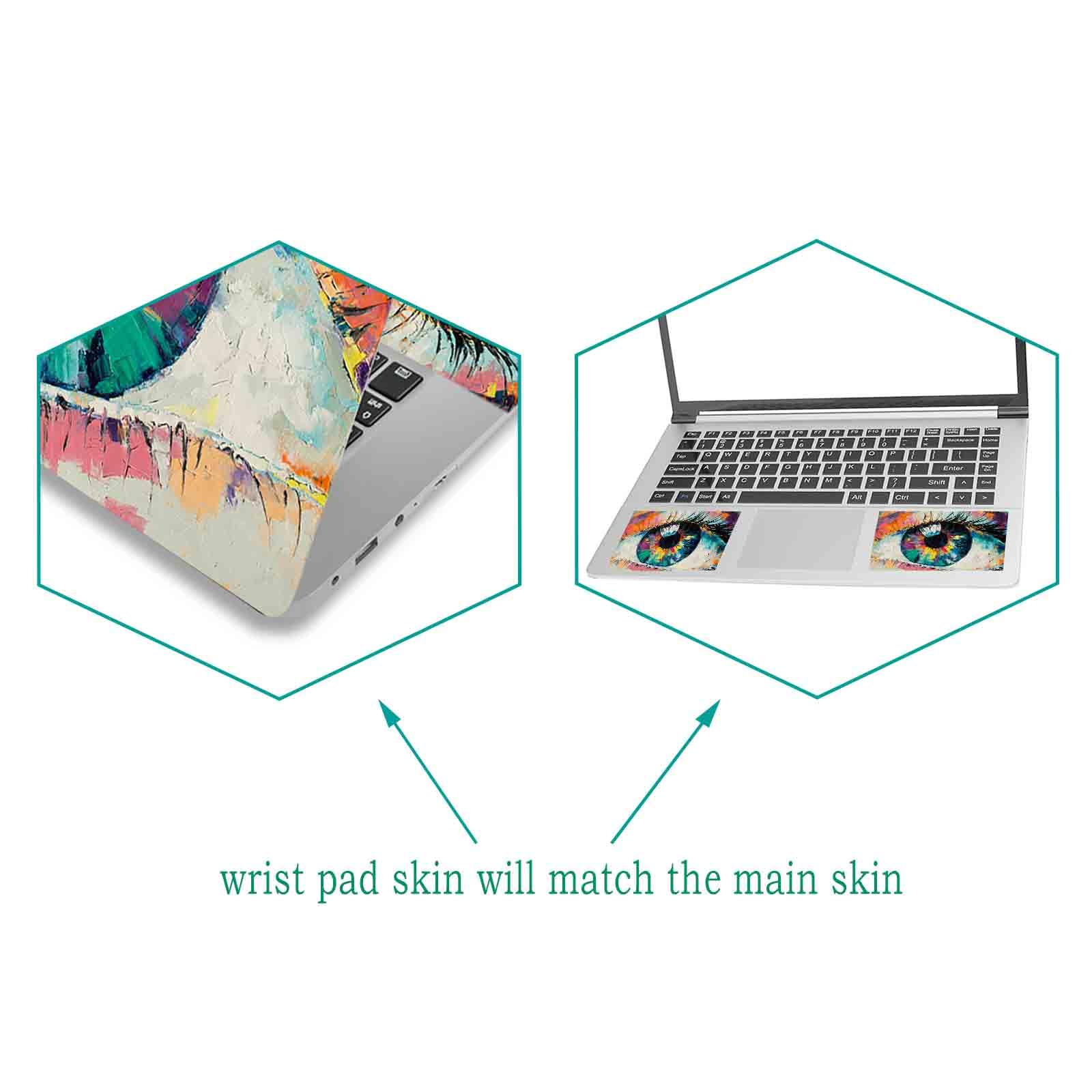 Laptop Decal Sticker Skin Cover, 11.6   12'' 13'' 13.3'' 14'' 15'' 15.4'' 15.6 Inch Laptop Netbook Universal Vinyl Skin Sticker