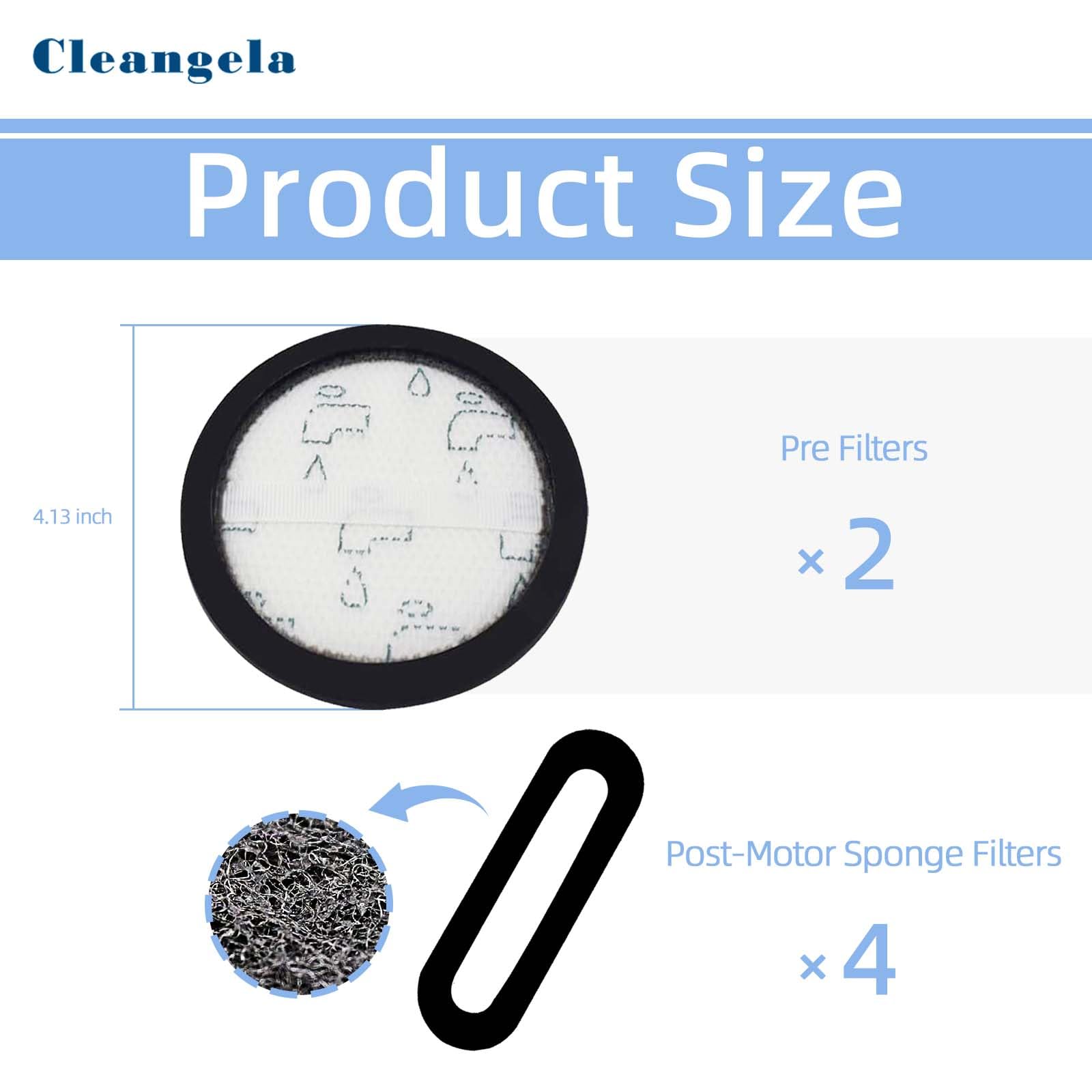 Vacuum Replacement Filter Kit For Eureka Nec180 Nec480 Nec185 Nec186 Nec190 Nec380 Vacuum Cleaner Part Accessory, 2 Pre Filters