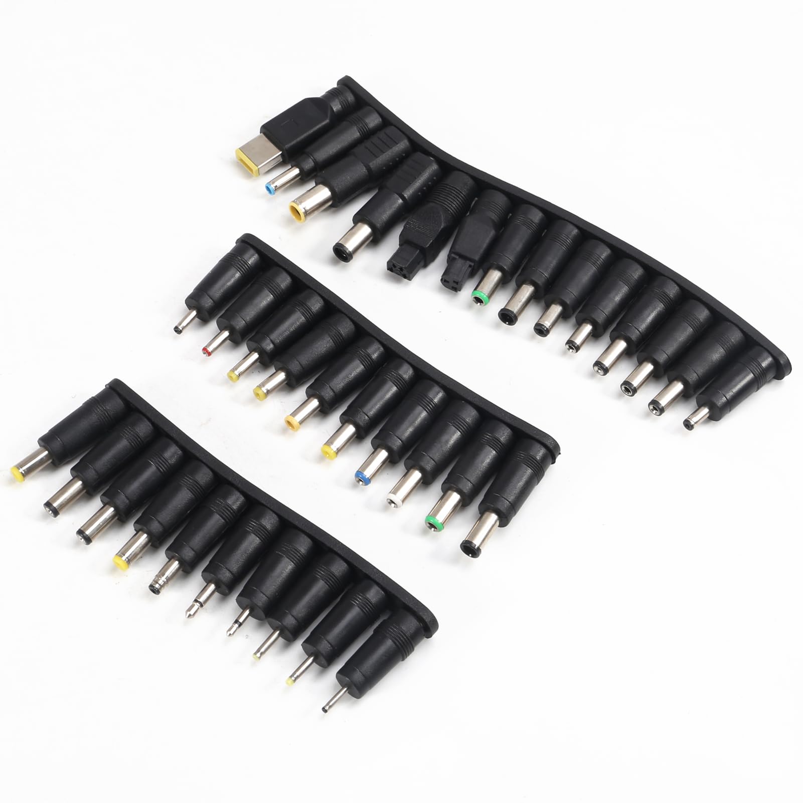 34Pcs Universal 5.5Mm X 2.1Mm Dc Ac Connector Power Adapter Tips Connector Power Socket Kits Compatible With Lenovo Thinkpad Laptop Charger Power Supply Convert Plug Set