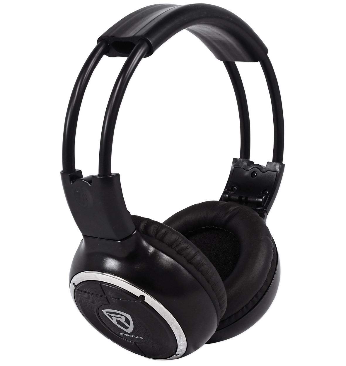 Rockville RFH3 Wireless Universal Infrared IR Car Headphones for Any Car Monitor, Black