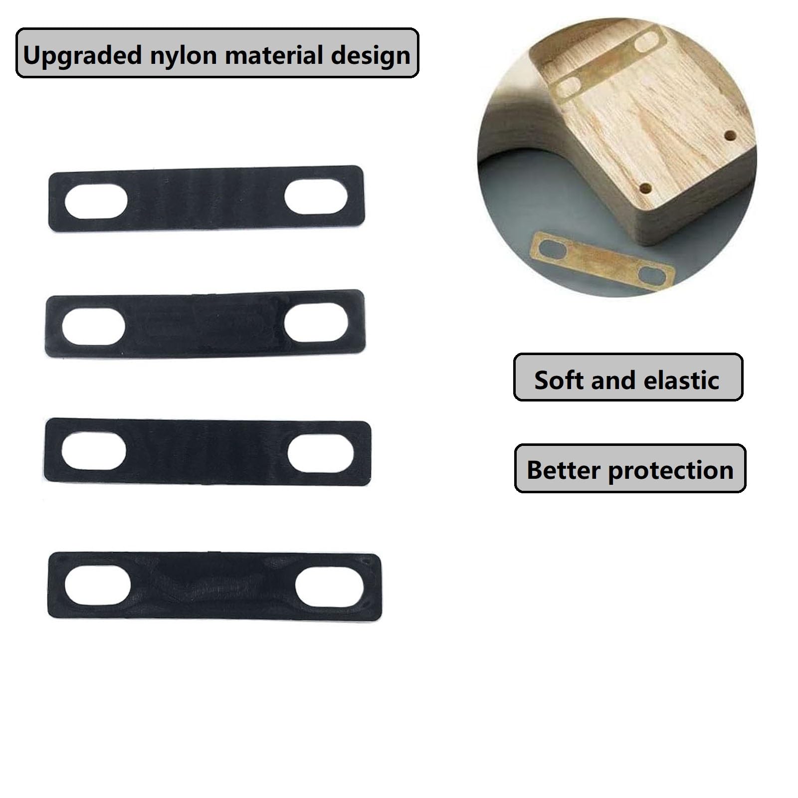 Tuoren 8Pcs Guitar Neck Shims Includes 2Pcs 0.1Mm, 2Pcs 0.3Mm, 2Pcs 0.5Mm And 2 Pcs 1Mm Thickness For Guitar Bass Bolt-On Neck R