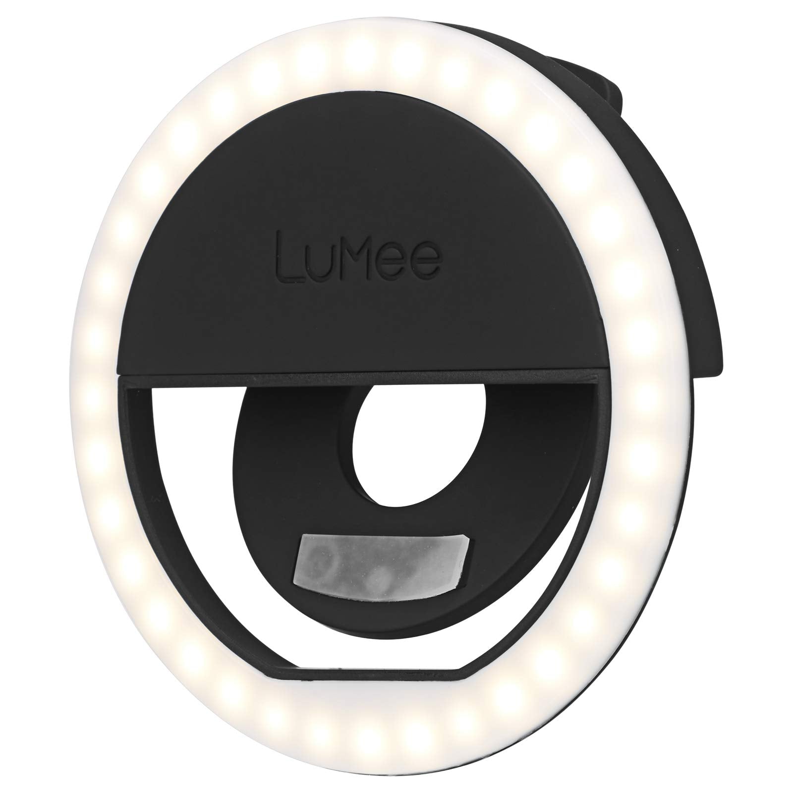 Lumee Studio Clip Light   Led Ring Light For Laptops, Monitors, Smartphones, Tablets   Portable And Rechargeable   Black
