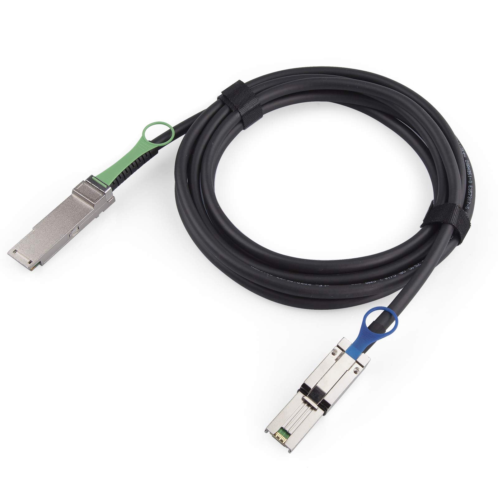 Qsfp (Sff 8436) To Sff 8088 Ddr Hybrid Min Sas Cable, External Copper Sas Cable For Netapp Ds4243 Ds4246 Ds2246, 100 Ohm, 2 M(6.