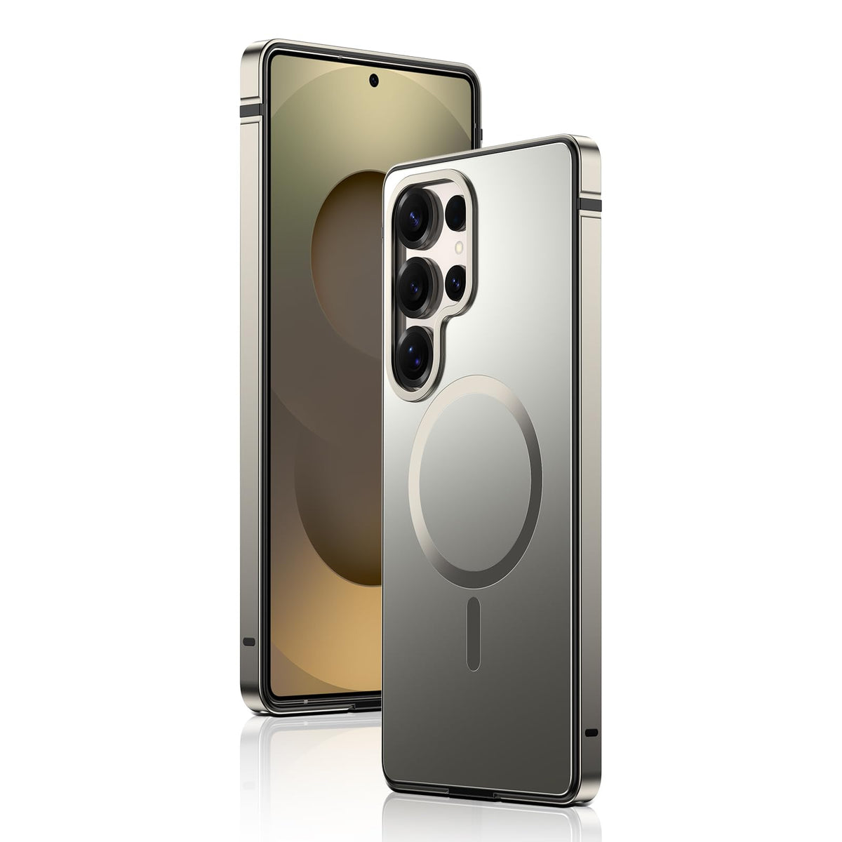 Imchen For Samsung Galaxy S25 Ultra Metal Case - Heavy-Duty Protection, Titanium