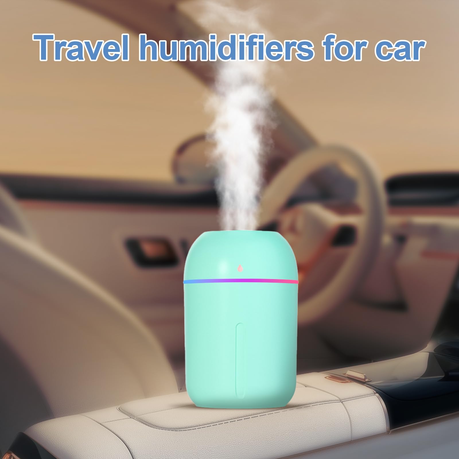 Kiusiy Small Humidifier For Plants, Mini Humidifiers For Bedroom, Portable Humidifiers For Car, Travel Humidifiers For Hotel, De