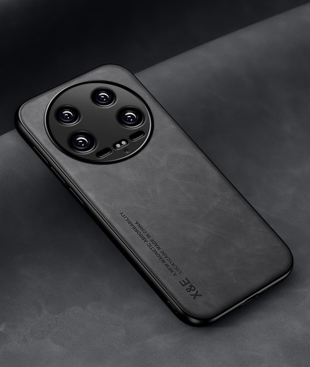 Kepuch Silklike Case For Xiaomi 14 Ultra   Cover Bumper Built In Metal Plate For Xiaomi 14 Ultra   Black