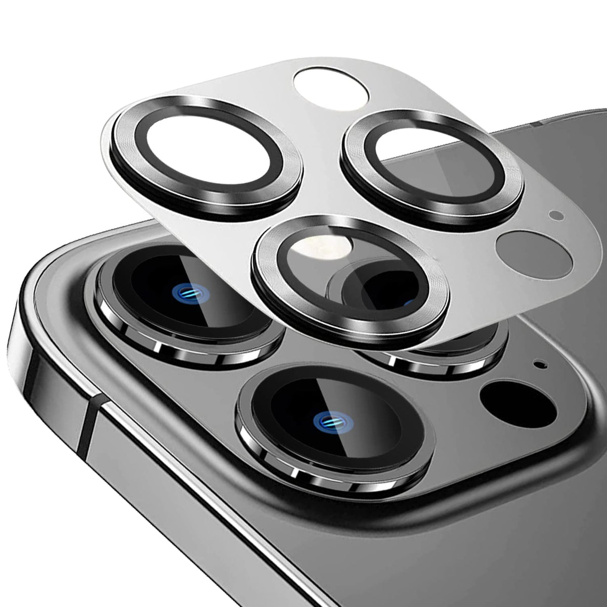 Tamoria Compatible For Iphone 14 Pro/Iphone 14 Pro Max Camera Lens Protector Metal 9H Tempered Glass Camera Cover Support Lidar 