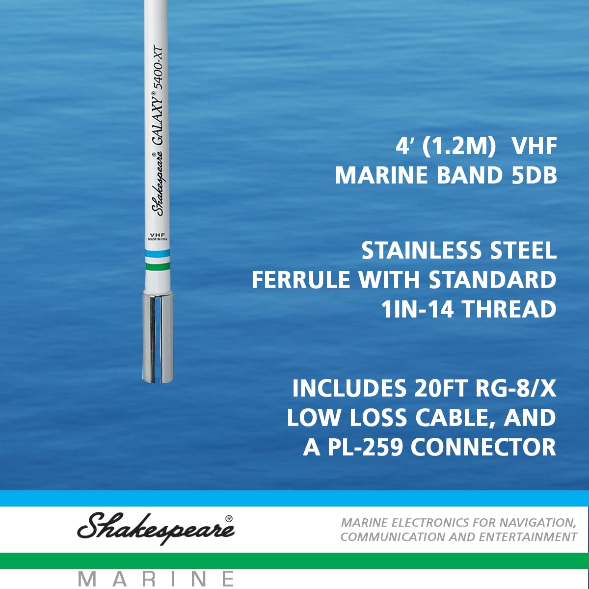 Shakespeare 5400-Xt Galaxy 4' Vhf Antenna - 3Db Gain,WBEEAB000XBH4JG