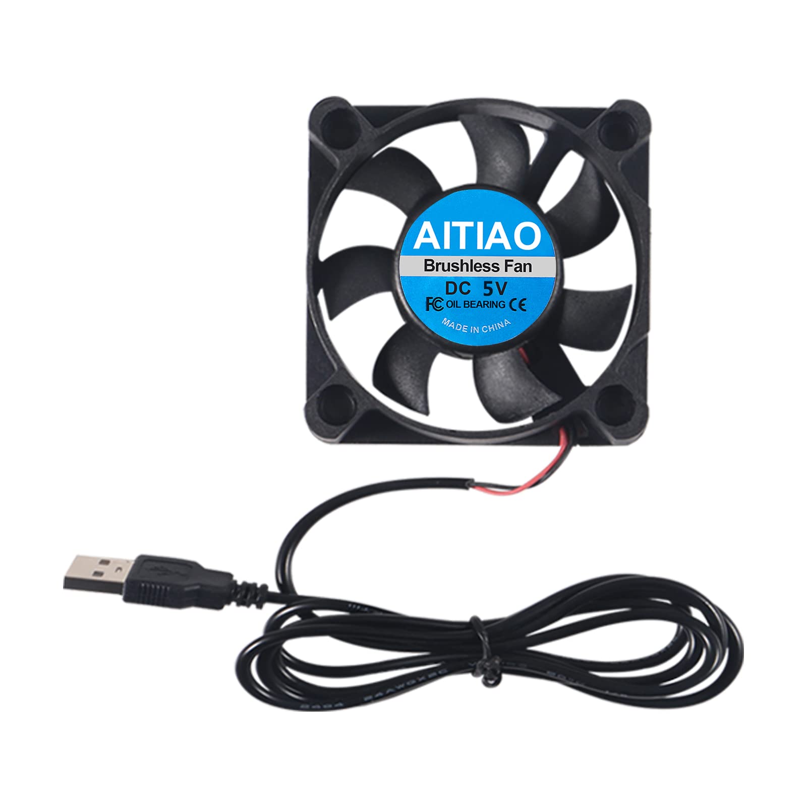 Aitiao 6Pcs 50Mm Usb Brushless Cooling Fan 50Mm X10Mm Dc 5V Quiet Cooling Fan 5010 Mini Computer Fan For Small Appliances Series