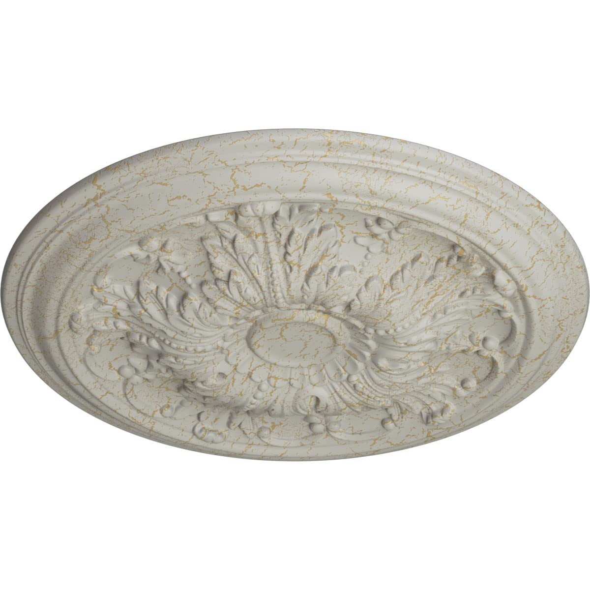 Ekena Millwork Cm20Dapcc Damon Ceiling Medallion, 20''Od X 1 1/2''P (Fits Canopies Up To 3 3/8''), Hand Painted Pot Of Cream Cra