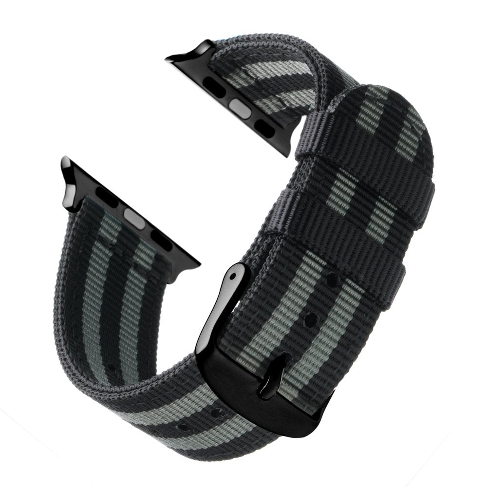 Archer Watch Straps - Premium Nylon Straps For Apple Watch (Black/Gray, Black, 40/41/42Mm)
