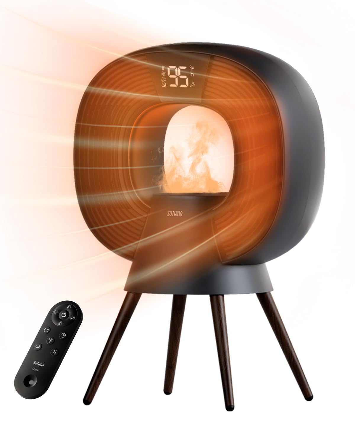 Sothing Space Heater Humidifier Combo   Star 3 In 1 Electric Heaters For Indoor Use, Humidifier With Flame Light, Aesthetic Desi