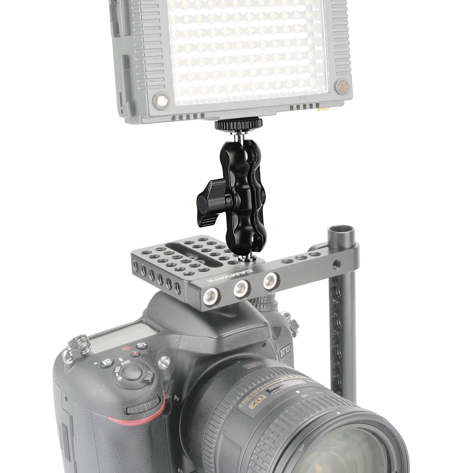 Camvate Universal Magic Arm With 1/4-20 Thread(Black,2 Pieces) - 2080