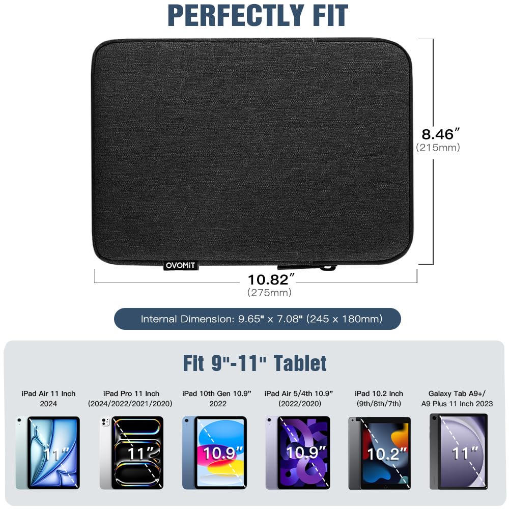 Timovo 9-11 Tablet Sleeve For Ipad 10.2 2021-2019,Ipad 10Th 2022,Ipad Air 5/4,Ipad Air 11 Inch 2024,Ipad Pro 11 Inch 2024,Galaxy