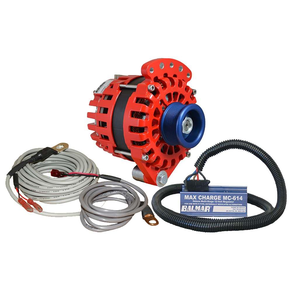 Balmar Alternator 1-2'' Single Foot J10 Serpentine Pulley Regulator &Amp; Temp Sensor - 170A Kit - 12V,WBAUVB07QYJZRZQ