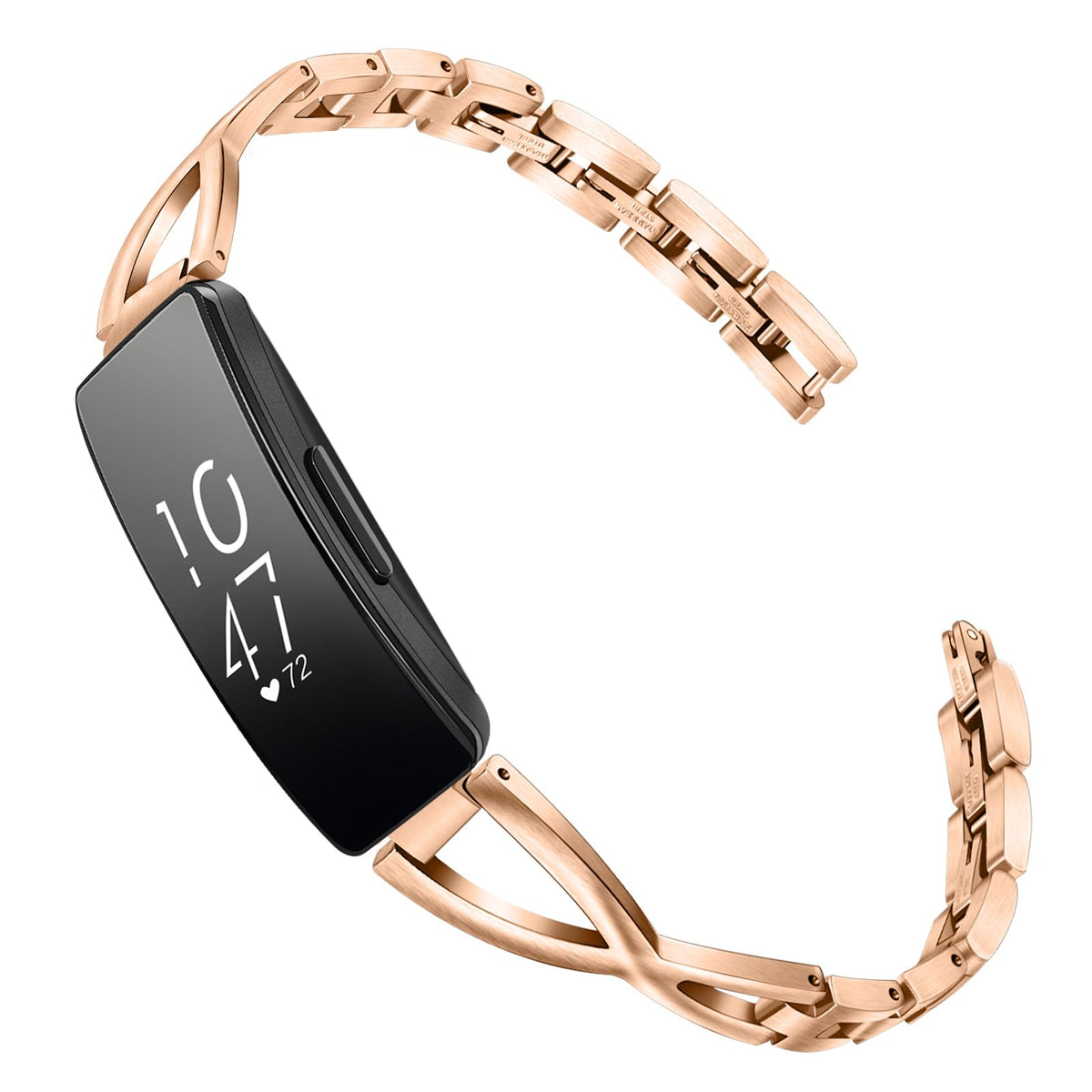 Trumirr Band For Inspire/Inspire Hr/Inspire 2 / Inspire 3 Women, Solid Stainless Steel Watchband Jewelry Strap Wrist Bracelet Fo