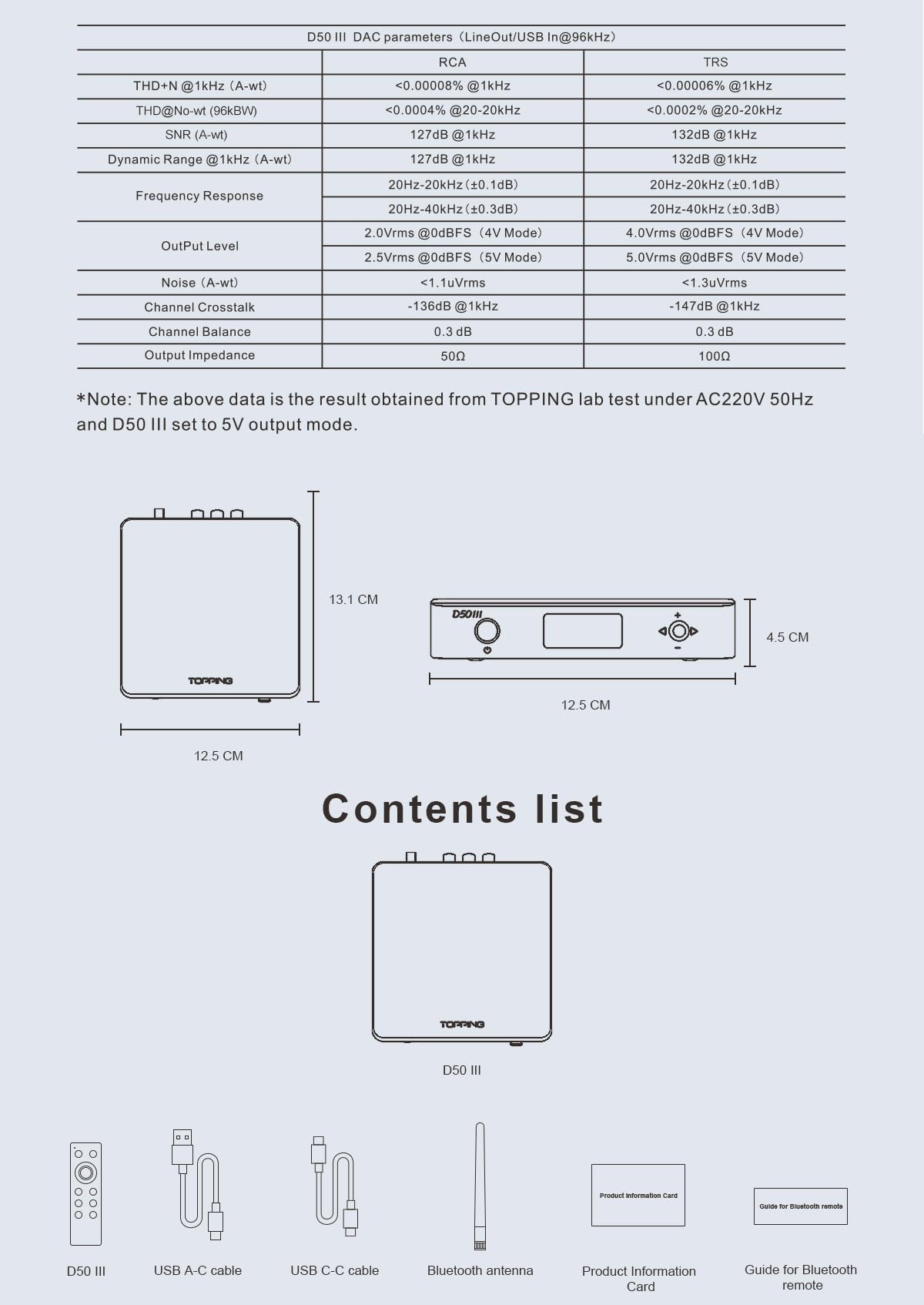 Topping D50 Iii Dac Preamplifier   Ldac Bluetooth 5.1 Dual Es9039Q2M D/A Chips Supports Dsd512 Pcm768Khz,Peq Adjustment And Remote Control (Black)