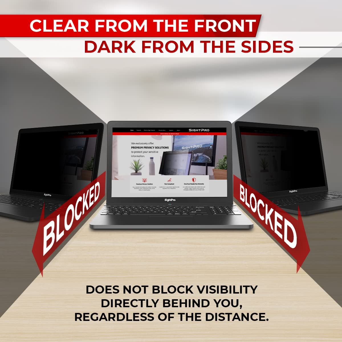 Sightpro 14 Inch 16:9 Laptop Privacy Screen Filter   Computer Monitor Privacy Shield And Anti Glare Protector