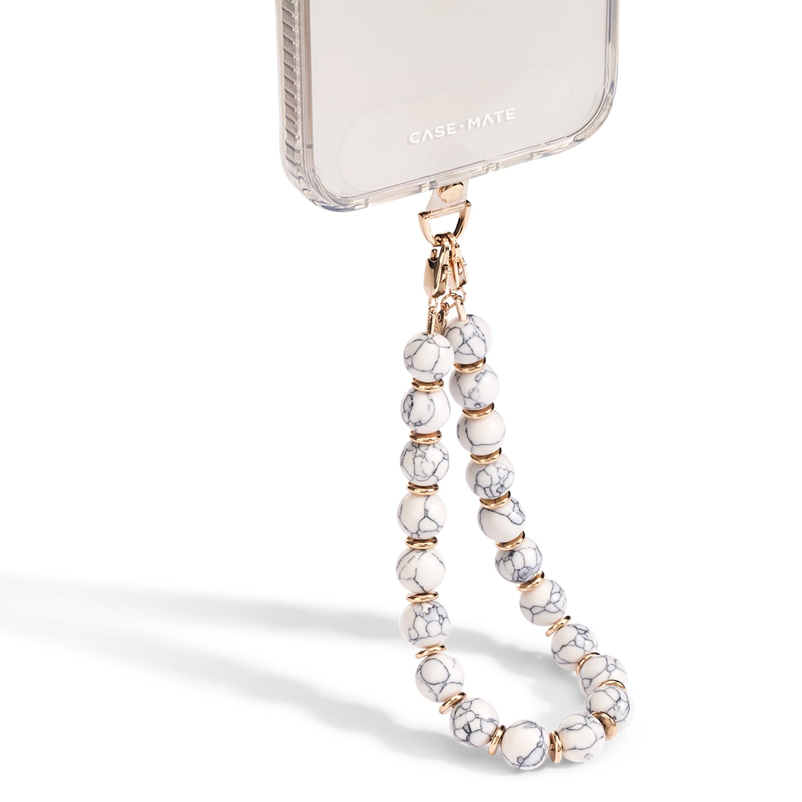 Case Mate Phone Charm With Beaded Marble | Detachable Anti Theft Phone Strap | Hands Free Iphone Wrist Strap For Women | Phone C