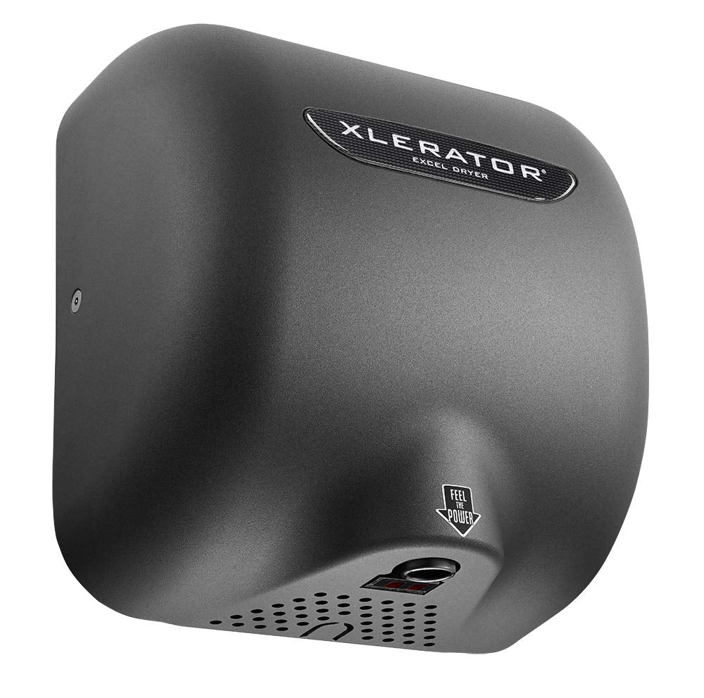 XLERATOR XL-GR-1.1N Automatic High Speed Hand Dryer with Graphite Cover and 1.1 Noise Reduction Nozzle, Excel Dryer, 7.0 A, 208