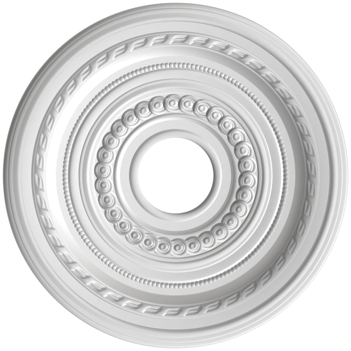 16Od X 3 1/2Id X 1P Cole Thermoformed Pvc Ceiling Medallion (Fits Canopies Up To 4 1/2), Metallic Copper