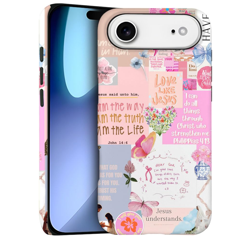 Case for iPhone 17 Air - Slim Fit Anti-Scratch Phone Case for Girl Women - Christian Collage Jesus (Frosted)