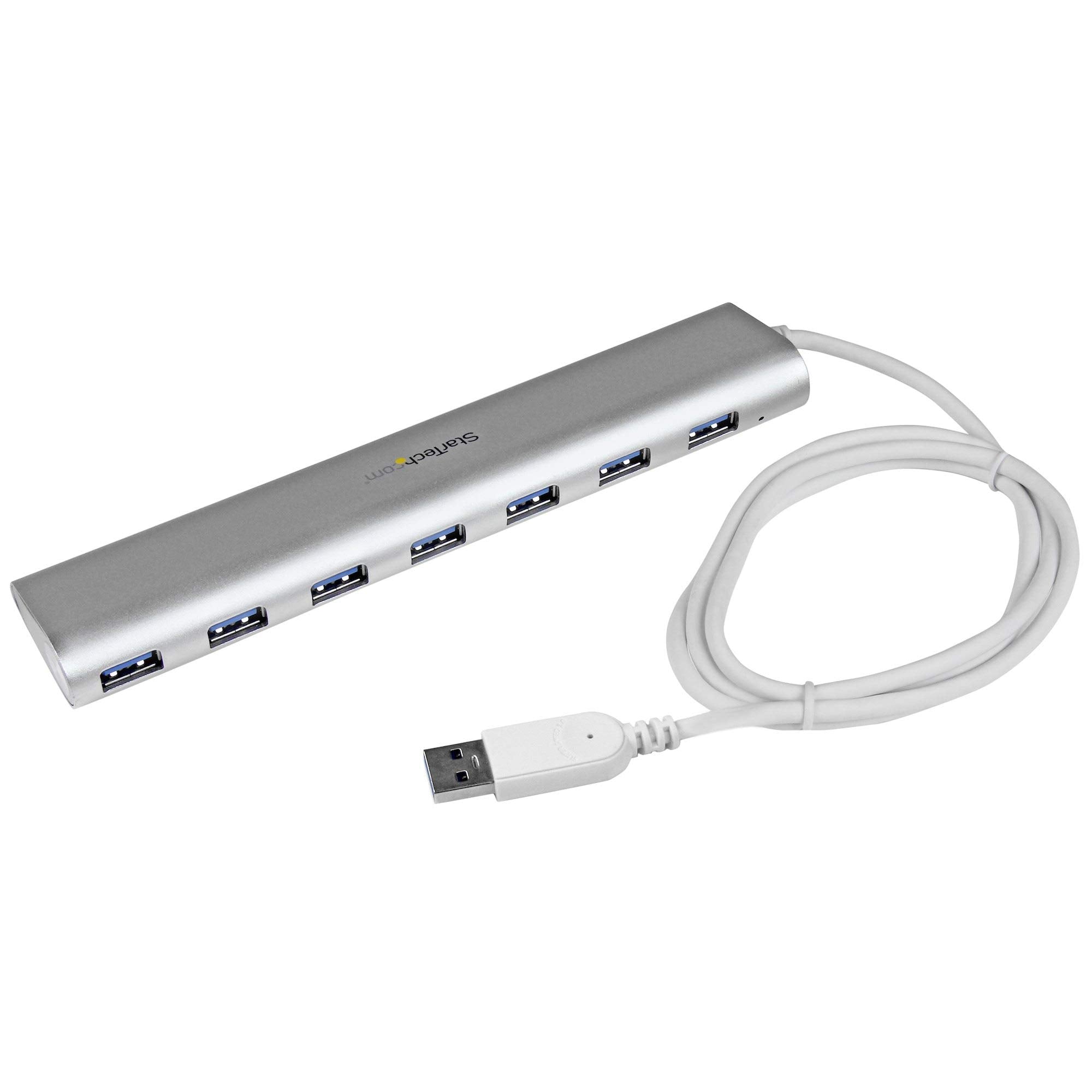 Startech.Com 7 Port Usb Hub, Usb A To 7X Usb A Ports, Usb 3.2 5Gbps, Self Powered, Portable Laptop Hub With Power Supply