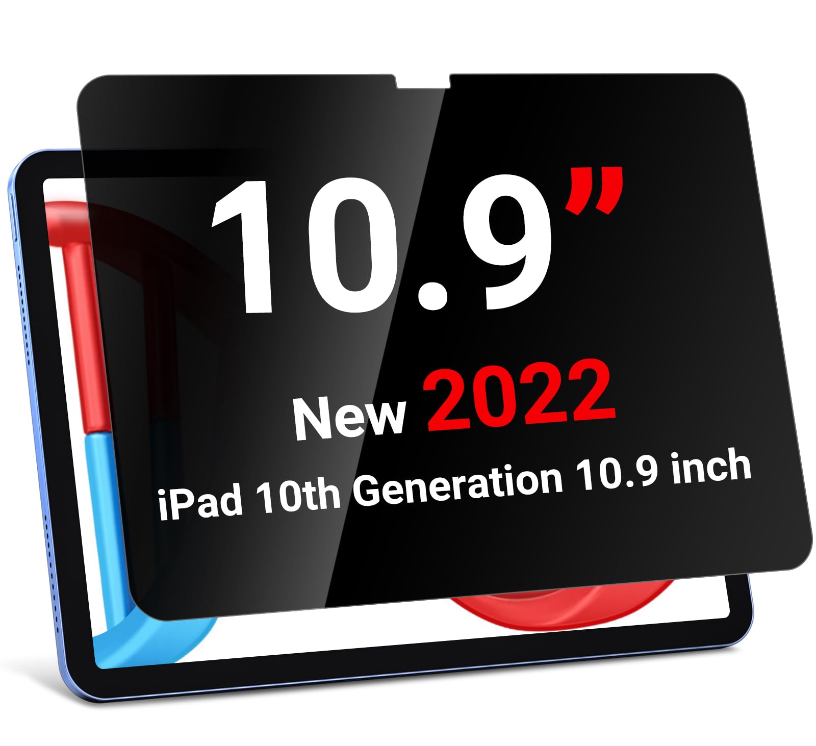 Zoegaa Privacy Screen Protector For Ipad 10Th Generation 10.9 Inch Display 2022 A2696/A2757/A2777,Anti Blue Light Anti Spy Matte