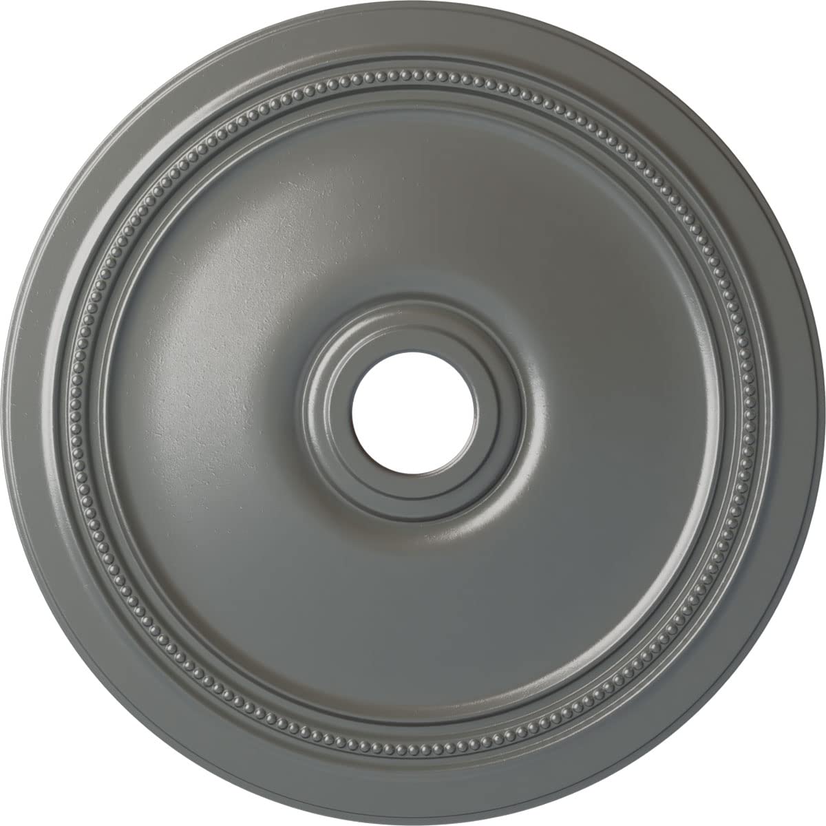 Ekena Millwork CM24DISLS Diane Ceiling Medallion, 24OD x 3 5/8ID x 1 1/4P (Fits Canopies up to 6 1/4), Hand-Painted Silver